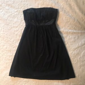Strapless black dress
